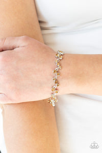 Starlit Stunner - Brown Rhinestone Clasp Bracelet - Paparazzi Accessories - All That Sparkles XOXO
