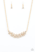 Load image into Gallery viewer, Special Treatment - Gold Necklace With White Rhinestones - Paparazzi Accessories - All That Sparkles XOXO
