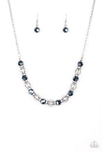 Load image into Gallery viewer, Metro Majestic - Blue Necklace - Paparazzi Accessories - All That Sparkles XOXO