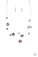 Load image into Gallery viewer, SHEER Thing! - Brown Rhinestone and Silver Wire Necklace - Paparazzi Accessories - All That Sparkles Xoxo 