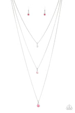 Load image into Gallery viewer, Crystal Chic - Pink and White Rhinestone Tiered Necklace - Paparazzi Accessories