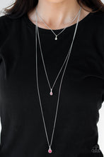 Load image into Gallery viewer, Crystal Chic - Pink and White Rhinestone Tiered Necklace - Paparazzi Accessories