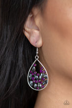 Load image into Gallery viewer, Cash or Crystal? - Purple and Silver Rhinestone Earrings - Paparazzi Accessories - All That Sparkles XOXO