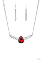 Load image into Gallery viewer, Way To Make An Entrance - Red Teardrop Rhinestone Necklace - Paparazzi Accessories - All That Sparkles XOXO