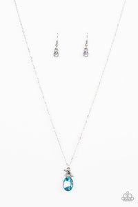 Diamonds For Days - Blue Rhinestone Necklace - Paparazzi Accessories