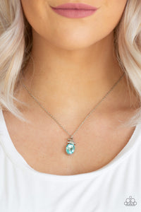 Diamonds For Days - Blue Rhinestone Necklace - Paparazzi Accessories