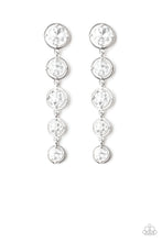 Load image into Gallery viewer, Drippin In Starlight - White Rhinestone Drop Earrings - Paparazzi Accessories - All That Sparkles XOXO