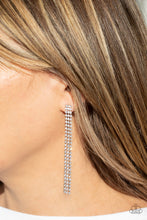 Load image into Gallery viewer, Stellar Starlight - White Rhinestone Earrings - Paparazzi Accessories