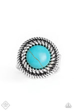 Load image into Gallery viewer, Rare Minerals - Turquoise Crackle Stone Silver Ring - Paparazzi Accessories - All That Sparkles XOXO