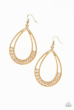 Load image into Gallery viewer, Glitz Fit - Gold Earrings - Paparazzi Accessories - All That Sparkles XOXO