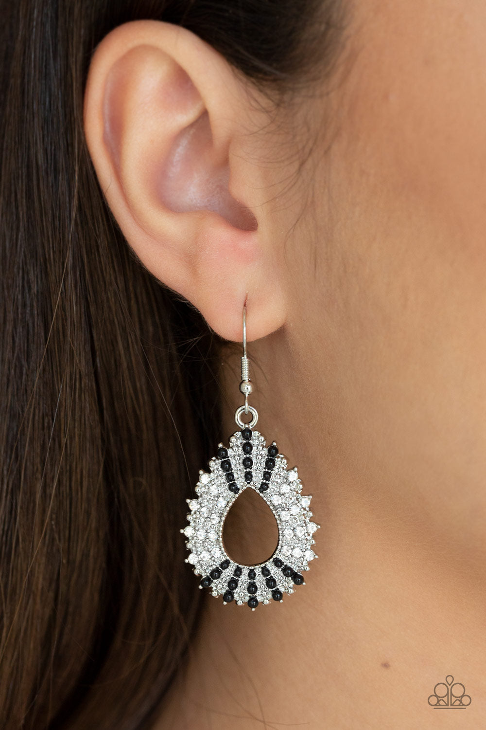 Diva Dream - Black Earrings - Paparazzi Accessories - All That Sparkles XOXO