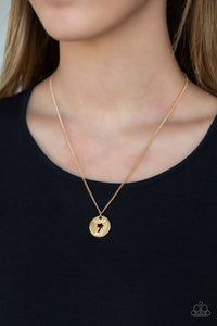 Palm Tree Paradise - Gold Palm Tree "Beach Days " Necklace - Paparazzi Accessories - All That Sparkles Xoxo 