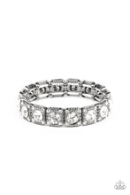 Load image into Gallery viewer, Blinged Out - Black and White Rhinestone Stretchy Bracelet - Paparazzi Accessories