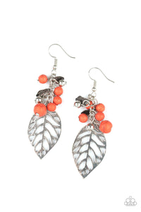 Forest Frontier - Orange Earrings - Paparazzi Accessories - All That Sparkles XOXO