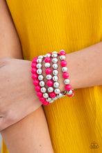 Load image into Gallery viewer, Miss Pop-YOU-larity / Pop-YOU-lar Culture - Pink Bead Necklace / Bracelet Set - Paparazzi Accessories - All That Sparkles XOXO