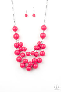 Miss Pop-YOU-larity - Pink Bead Necklace - Paparazzi Accessories - All That Sparkles XOXO