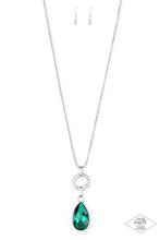 Load image into Gallery viewer, Lookin Like A Million - Green Teardrop Gem Necklace - Paparazzi Accessories