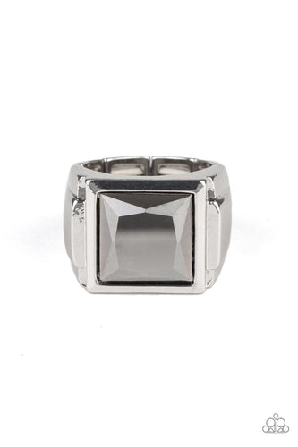 All About the Benjamins - Silver Hematite Urban Men's Ring - Paparazzi Accessories
