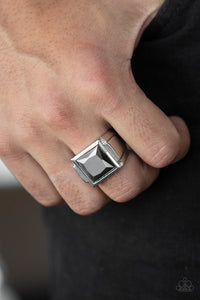 All About the Benjamins - Silver Hematite Urban Men's Ring - Paparazzi Accessories
