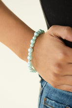Load image into Gallery viewer, Powder and Pearls - Blue Pearl Stretchy Bracelet - Paparazzi Accessories - All That Sparkles XOXO