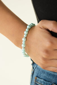 Powder and Pearls - Blue Pearl Stretchy Bracelet - Paparazzi Accessories - All That Sparkles XOXO