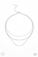 Load image into Gallery viewer, Battle of the Glitz - White 3 Tier Choker Necklace - Paparazzi Accessories - All That Sparkles XOXO