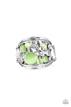 Load image into Gallery viewer, FLUTTER Me Up - Green Moonstone Butterfly Ring - Paparazzi Accessories - All That Sparkles XOXO