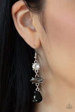 Load image into Gallery viewer, Starlet Twinkle - Black, Smoky, and White Rhinestone Drop Earrings - Paparazzi Accessories - All That Sparkles Xoxo 