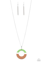 Load image into Gallery viewer, Sail Into The Sunset - Green, White, and Brown Wood Necklace - Paparazzi Accessories