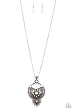 Load image into Gallery viewer, Solar Energy - White Stone and Filigree Necklace - Paparazzi Accessories