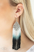 Load image into Gallery viewer, Dip In - Black and White Ombre Fringe Earrings - Paparazzi Accessories
