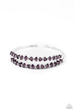 Load image into Gallery viewer, Prismatic Posh - Purple Crystal-Like Beaded Cuff Bracelet - Paparazzi Accessories