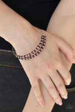Load image into Gallery viewer, Prismatic Posh - Purple Crystal-Like Beaded Cuff Bracelet - Paparazzi Accessories