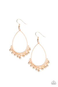 Country Charm - Rose Gold Teardrop Earrings - Paparazzi Accessories - All That Sparkles Xoxo 