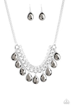 Load image into Gallery viewer, All Toget-HEIR Now - Silver Teardrop Necklace - Paparazzi Accessories