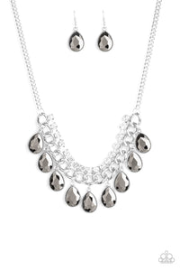 All Toget-HEIR Now - Silver Teardrop Necklace - Paparazzi Accessories