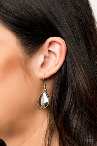All Toget-HEIR Now - Silver Teardrop Necklace - Paparazzi Accessories