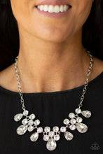 Load image into Gallery viewer, Debutante Drama - White Rhinestone Necklace - Paparazzi Accessories