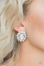 Load image into Gallery viewer, Serious Star Power - White Earrings - Paparazzi Accessories - All That Sparkles XOXO
