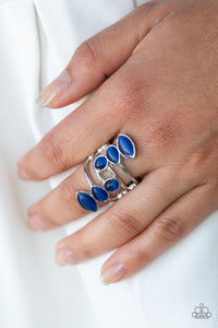 Wraparound Radiance - Blue Ring - Paparazzi Accessories - All That Sparkles XOXO