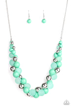Load image into Gallery viewer, Bubbly Brilliance - Green, Silver, and Cloudy Bead Necklace - Paparazzi Accessories