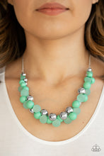 Load image into Gallery viewer, Bubbly Brilliance - Green, Silver, and Cloudy Bead Necklace - Paparazzi Accessories