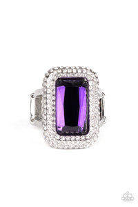 A Grand STATEMENT-MAKER - Purple Rhinestone Ring - Paparazzi Accessories