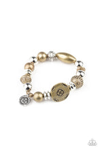 Load image into Gallery viewer, Aesthetic Appeal - Multi Brass and Silver Beads Stretchy Bracelet - Paparazzi Accessories
