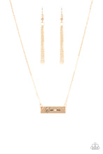 Load image into Gallery viewer, The GLAM-ma - Gold &quot;Glam Ma&quot; Bar Necklace with White Rhinestone - Paparazzi Accessories - All That Sparkles Xoxo 
