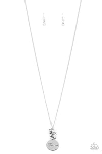 Going For GLAM-ma - White Rhinestone and "Glam-Ma" Circle Pendant Necklace - Paparazzi Accessories - All That Sparkles Xoxo 