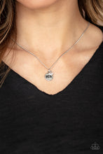 Load image into Gallery viewer, Mom Mode - White &quot;Mom&quot; Necklace with a White Rhinestone - Paparazzi Accessories - All That Sparkles Xoxo 
