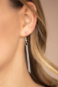 Mom Mode - White "Mom" Necklace with a White Rhinestone - Paparazzi Accessories - All That Sparkles Xoxo 
