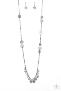 Trailblazing Trinket - Silver Hammered Disc Necklace - Paparazzi Accessories