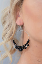 Load image into Gallery viewer, Effortless Effervescence - Black and Hematite Bead Earrings - Paparazzi Accessories